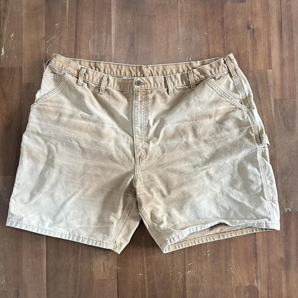 Carhartt Shorts Mens 46 Brown B25 Carpenter Work Canvas Utility Relaxed Fit